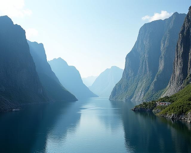 Paesaggio mozzafiato dei fiordi norvegesi